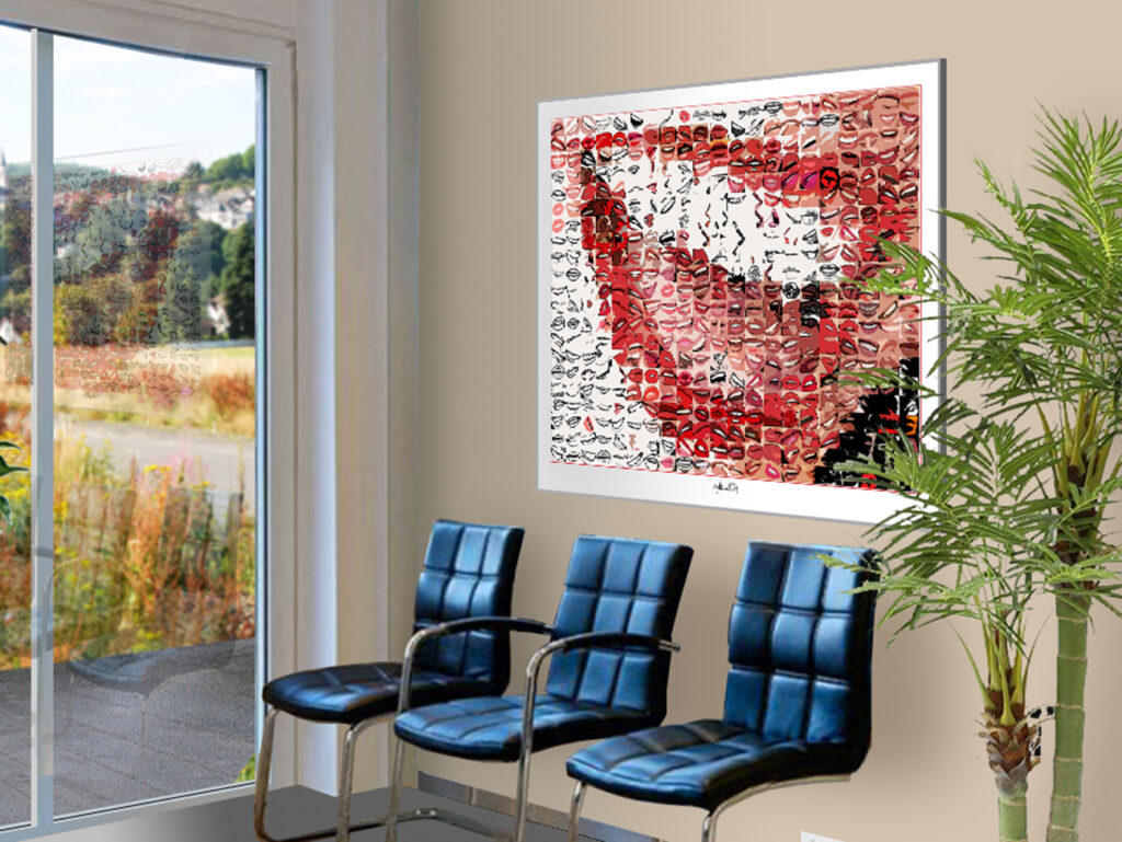 Dieses Exponat bringt internationale Kunst in Ihren privaten Wohnbereich. Ein einmaliges lebensbejahendes, farbenfrohes und großes Wandbild mit starkem Motiv und moderner Ausstrahlung.