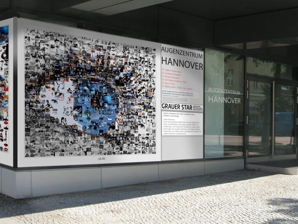 Die Motive der großformatigen Wandbilder beeinflussen das Wohlbefinden Ihrer Patientinnen und Patienten. Kunst in der Praxis wertet diese auf.