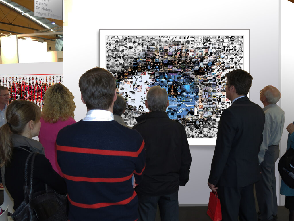 In den "Augen" Motiv Wandbildern von gerd kemmerling ist jedes Teil individuell, jedes Detail bedeutungsvoll. Wandbilder, die nicht nur Räume verschönern, sondern sie aufladen – mit Inhalt, Haltung und Stil.