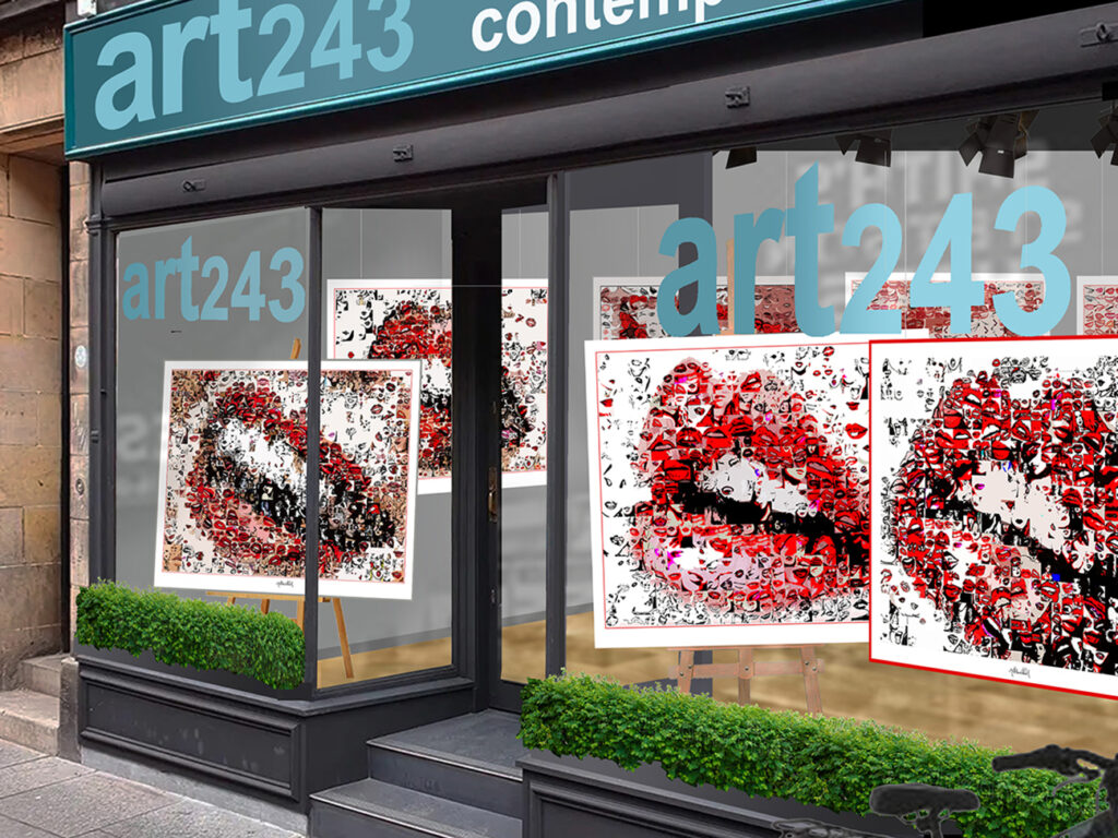 Ein einmaliges Kunstexponat, das moderne Ausdrucksweise und zeitgenössische Kunst miteinander verbindet. Ein Wandbild für Zahnlabore, Zahntechniker und natürlich für die Zahnarztpraxis.