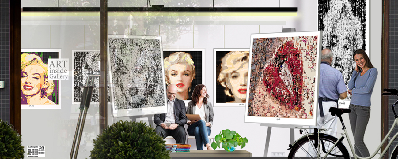 Expressives Marilyn Monroe Wandbild im Pop Art Stil großformatig für Praxis und Zuhause