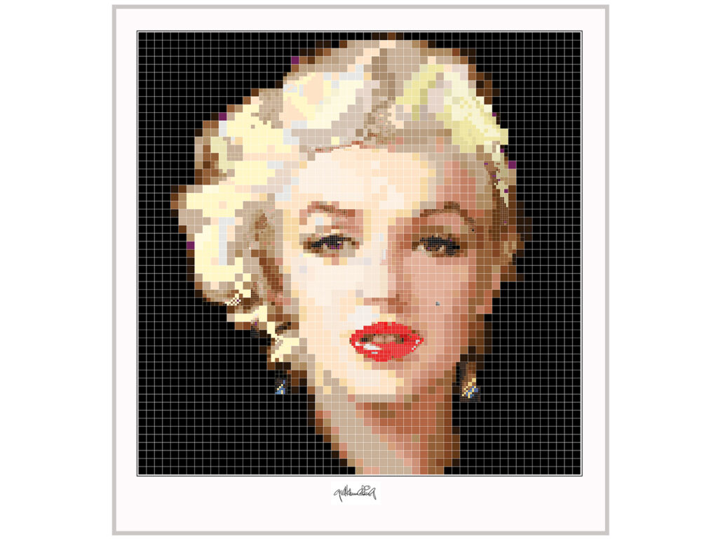 Großformatiges Marilyn Monroe Wandbild in moderner Pop Art Kunst für Praxis und Wohnräume