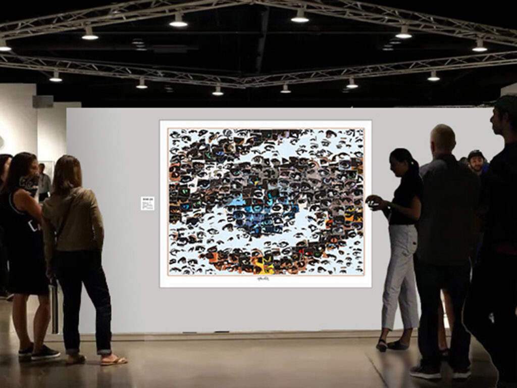 gerd kemmerling: Bilder mit kunstvollen Augen Motiven auf der Art Fair Karlsruhe.