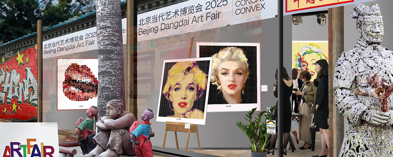Großformatige Marilyn Monroe Portraits von gerd kemmerling ausgestellte in dem Künstlerstadtviertel in Shanghai.