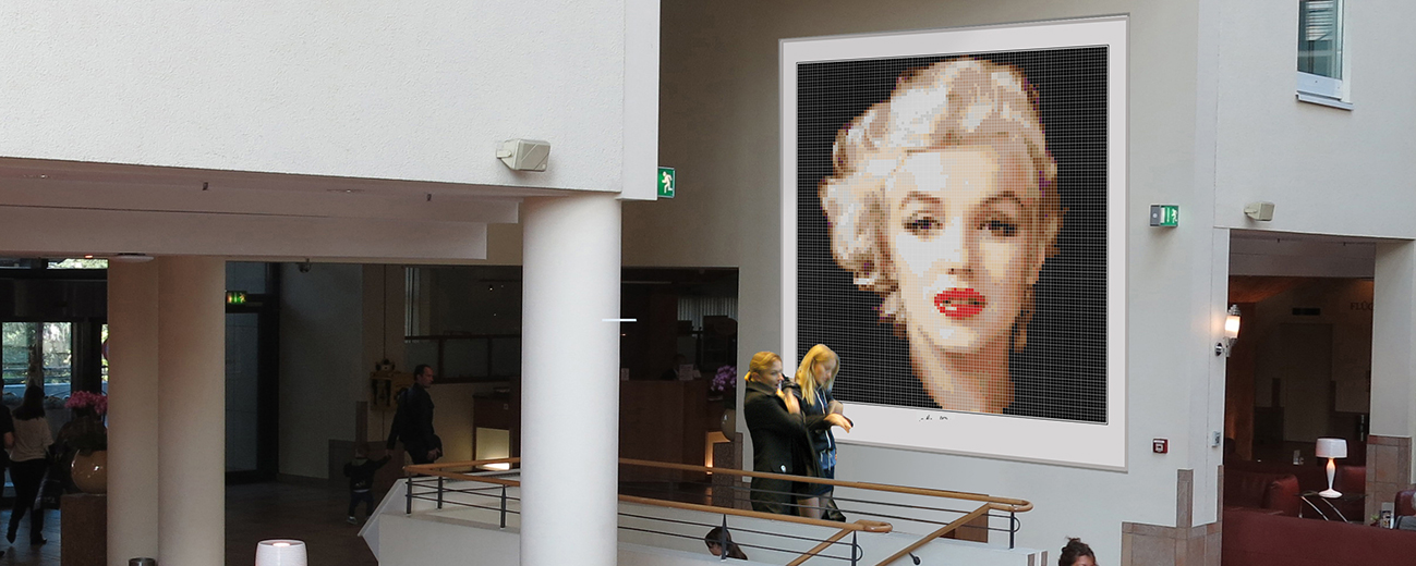 Stilvolles und zeitgemäßes Marilyn Monroe Wandbild für elegante und moderne Gestaltung von Räumen.